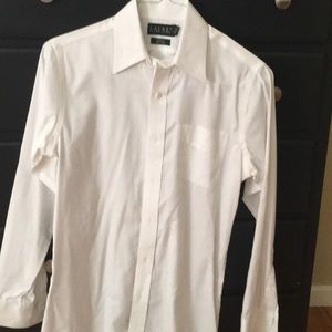 Men’s slim fit white Ralph Lauren button down.